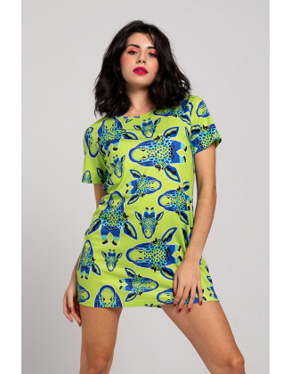 Toxic maxi T-shirt with giraffes