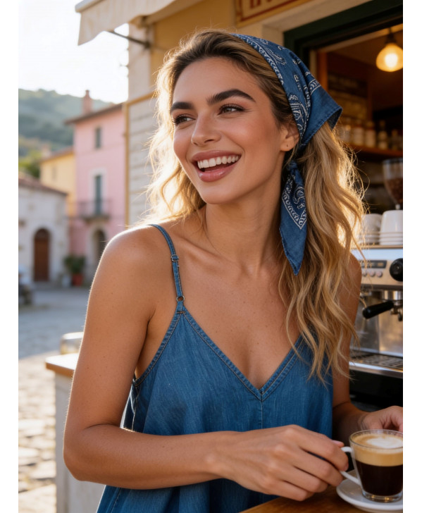 Denim oversized top