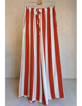 Avanti loose trousers (Brick orange stripes)