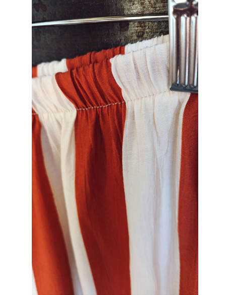 Avanti loose trousers (Brick orange stripes)
