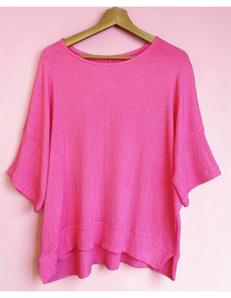 Allonisos oversized top (Bubblegum)