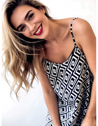 Black & white Grecian dress