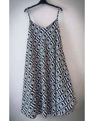 Black & white Grecian dress