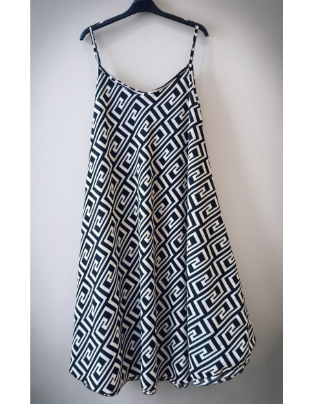 Black & white Grecian dress