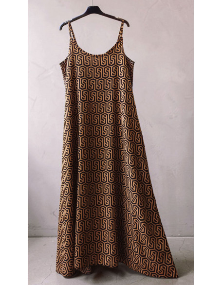 Camel meander dress