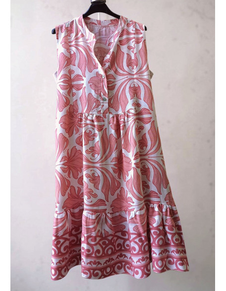 Candy pink floral dress