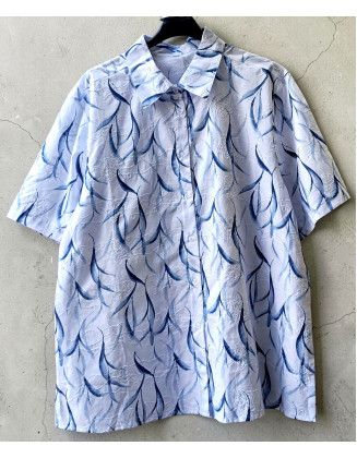 Blue leaves shirt