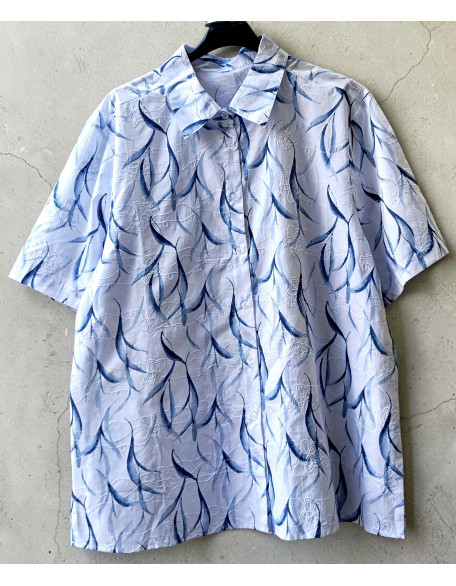 Blue leaves shirt