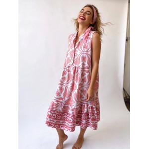 Candy pink floral dress
