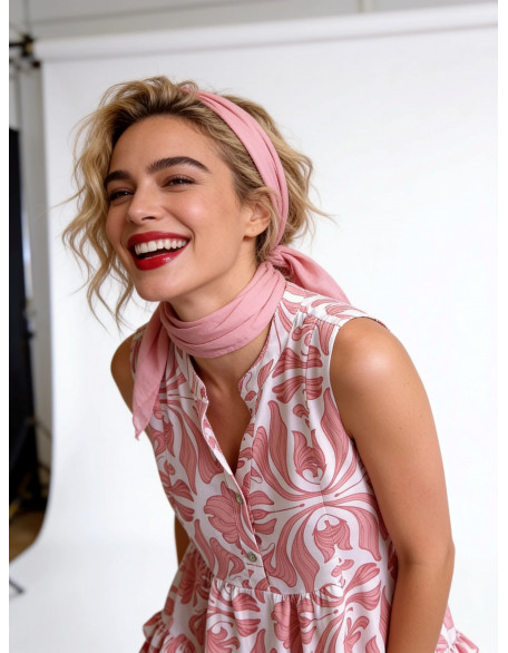 Candy pink floral dress