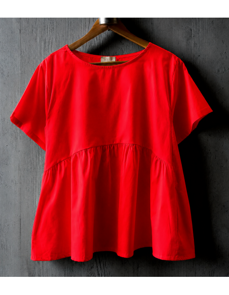 Glory days oversized top (passion red)