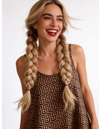 Camel meander dress