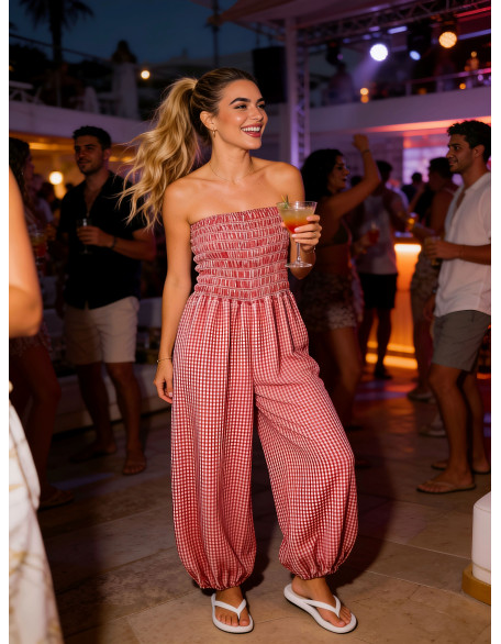 Amsterdam Romance oversized jumpsuit (red)