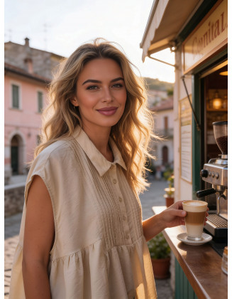 Aurellia oversized top (creme)