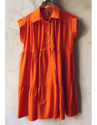 Kerkyra flowy dress (spicy orange)