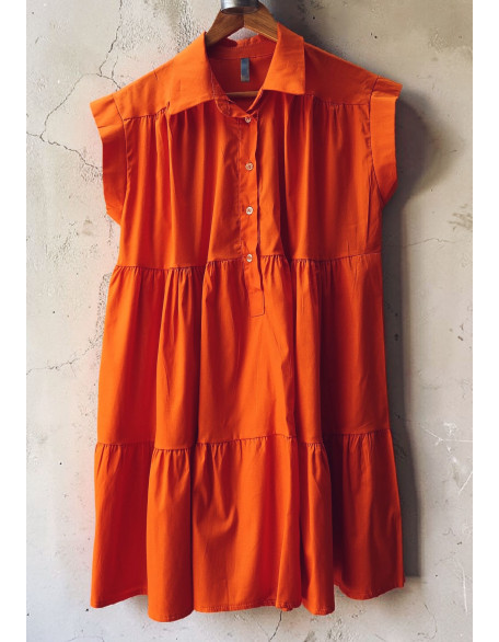 Kerkyra flowy dress (spicy orange)