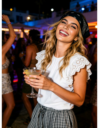 Flirty lace top (White)