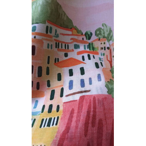 Pink houses in Tuscany dress