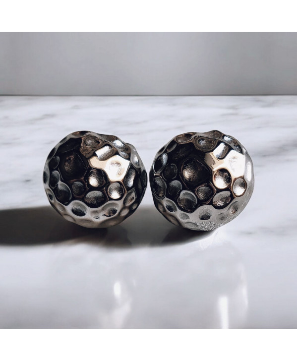 Funky sphere earrings (silver)