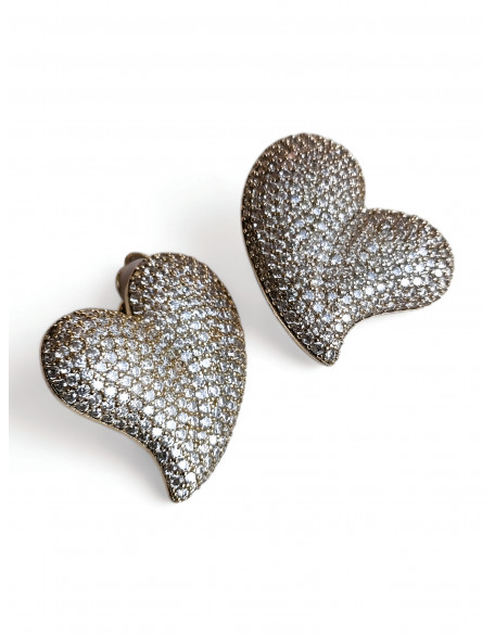 Bling hearts earrings 