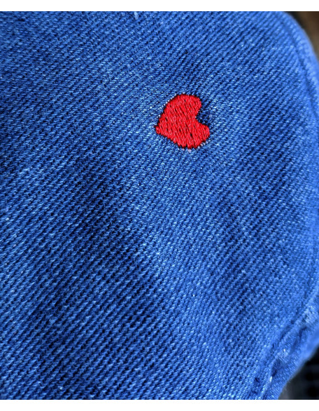 Hearts denim bucket hat