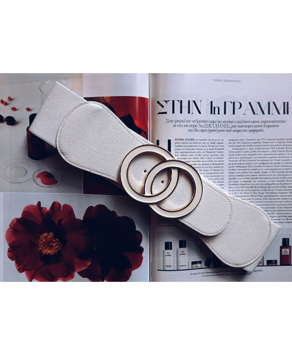 White circles belt