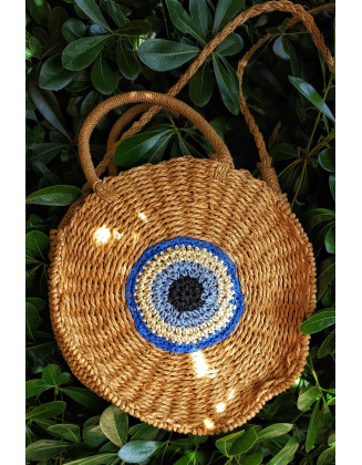 Eye raffia bag