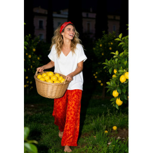 Sunset plisse trousers
