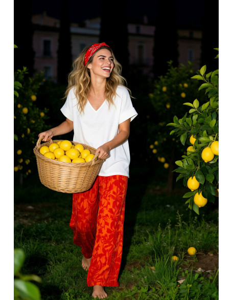 Sunset plisse trousers