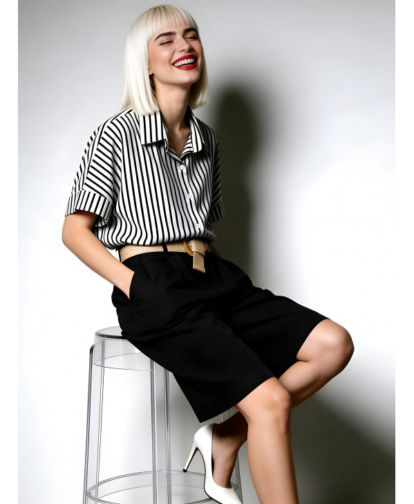 Coco bermuda trousers (black)