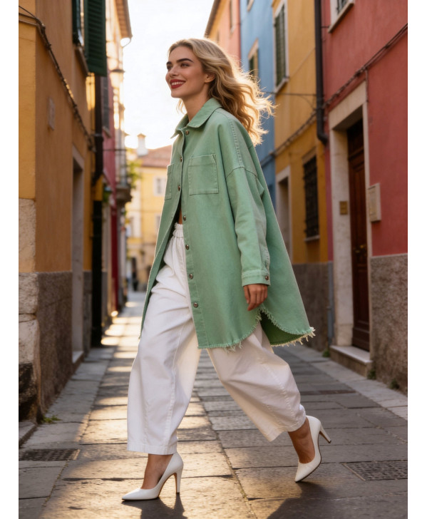 Milena oversized jacket (pistachio)