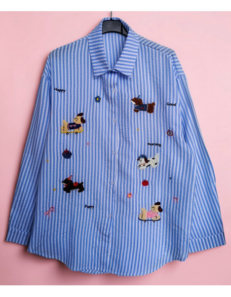 Beagle oversized shirt (blue)