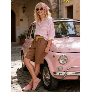 Coco bermuda trousers (sand beige)